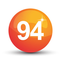 number 3d circle orange