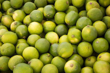 lime fruit background , pile of green lime fruits