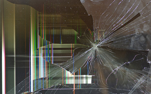 broken computer screen