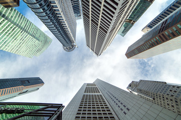 Fototapeta premium Skyscrapers of Central Business District of Singapore