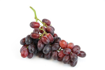 fresh red grape isolated on white background