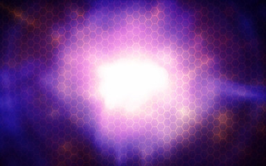 Glowing hexagon,Nanotechnology abstract background