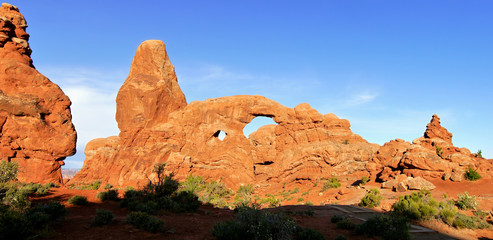 Sunset at Turret Arch. Arches National Park, Utah © pettys