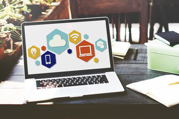 Cloud Technology Internet Online Graphic Concept