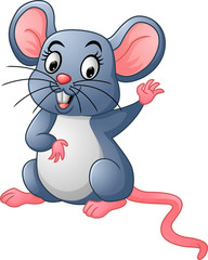 Happy mouse cartoon