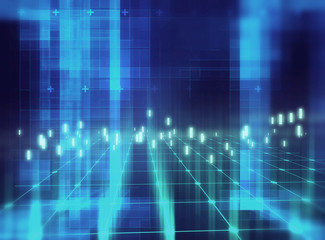 colorful  geometric grid  and blur abstract background