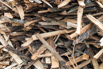 Wooden stack cluster for firewood