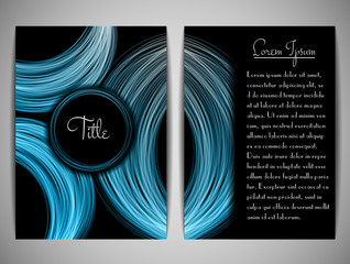 ?over template. Brochure or invitation. Many bright circles on a black background. Size A4. Vector illustration, eps10.