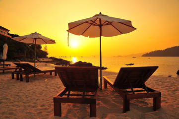 Beautiful Sunset on the Beach