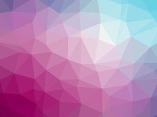 Rainbow pink blue gradient polygon shaped background