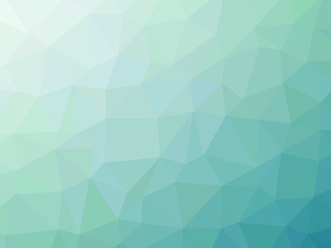 Abstract green teal gradient polygon shaped background