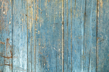 Fototapeta na wymiar Blue old decay wooden door