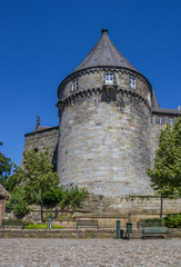 Fototapeta na wymiar Batterieturm tower in the fortified wall of Bentheim castle