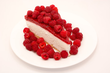 Sweet raspberry cheesecake