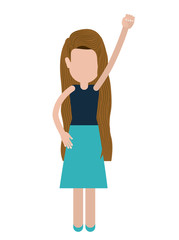 person with gestures of protest isolated icon design, vector illustration  graphic 