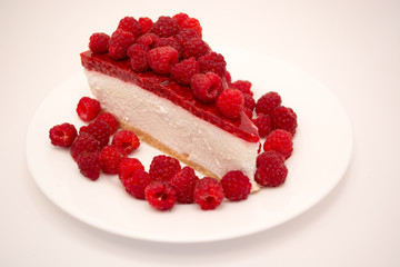 Sweet raspberry cheesecake