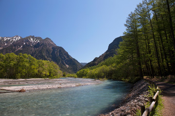 上高地、梓川