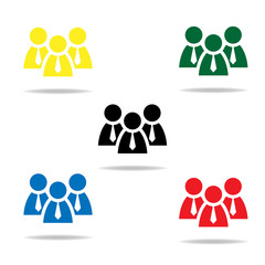 People icon on white background. Vector illustration.