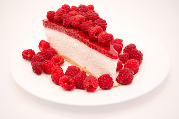 Sweet raspberry cheesecake
