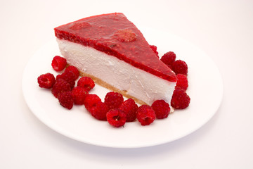Sweet raspberry cheesecake