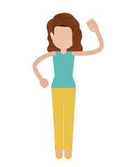 person with gestures of protest isolated icon design, vector illustration  graphic 