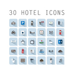 Conjunto de iconos básicos de hotel