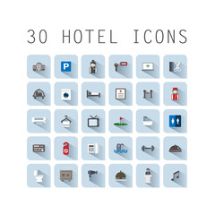 Conjunto de iconos básicos de hotel