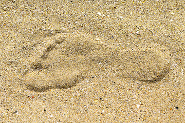 footprint on sand