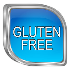 Gluten free Button - 3D illustration