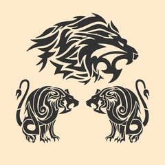 Tribal lion tattoo  © Freepik