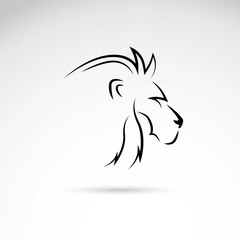 Lion line art profile 
