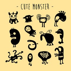 Obraz premium Monster creatures set