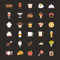 Colorful food icons