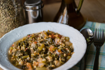 Turkish Traditional Purslane Food / Semizotu.