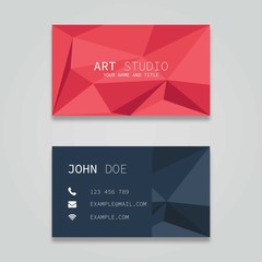Polygonal business card templates