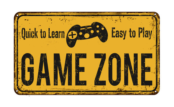Game Zone Vintage Metal Sign