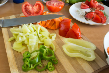 Kitchen full of fresh vegetables