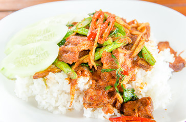 stir fried spicy. Thai spicy herb food