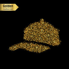 Gold glitter vector icon