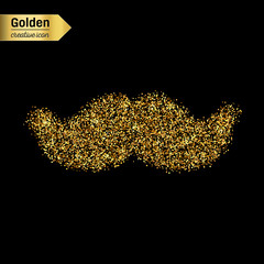 Gold glitter vector icon