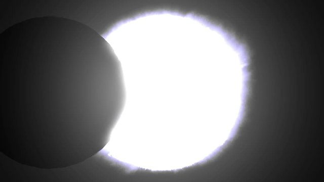 Solar eclipse sun moon planet earth space cosmic system 4k

