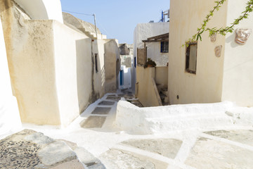 santorini greek island street typical