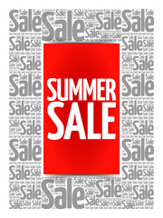 SUMMER SALE words cloud, business concept background