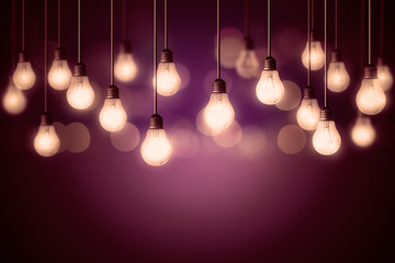 Growing light bulbs decor
