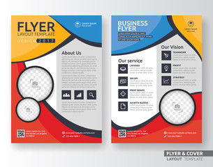 Multipurpose corporate business flyer layout template design. Suitable for leaflet, flyer, brochure, book cover and annual report. Layout in A4 size with bleeds.