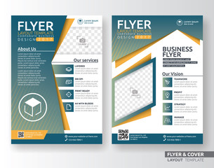 Multipurpose corporate business flyer layout template design. Suitable for leaflet, flyer, brochure, book cover and annual report. Layout in A4 size with bleeds.