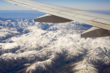 Fototapeta na wymiar Atlas mountains from the plane