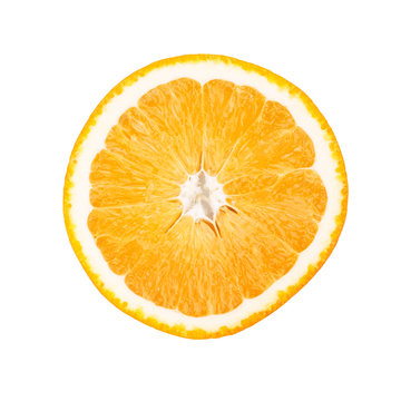 Slice of orange isolated