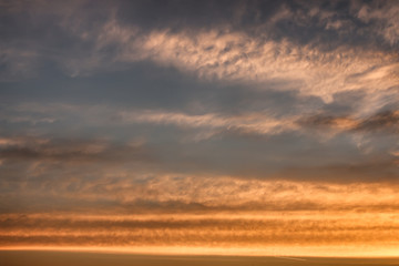 Fototapeta na wymiar blue sky and sunset clouds