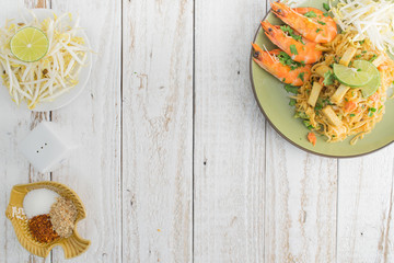 Asian Rice Noodle with Shrimp, PAD THAI